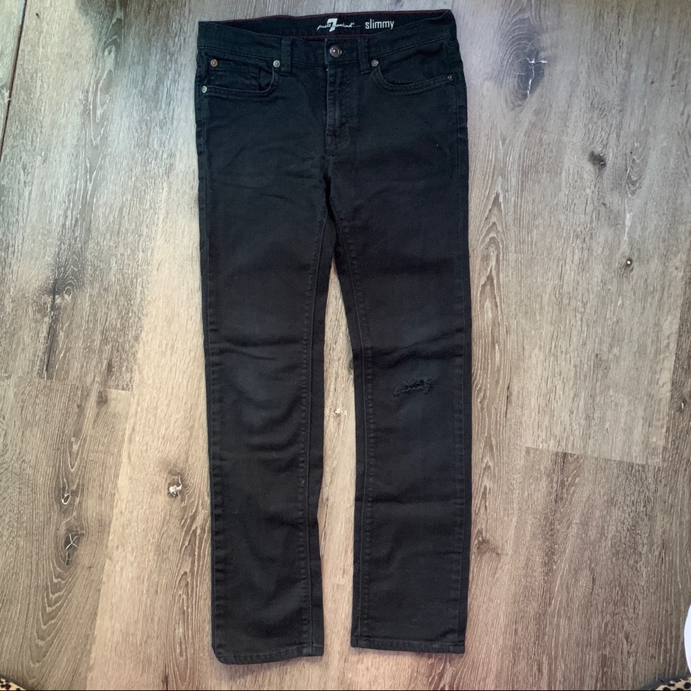 7 for all mankind Boys Sz 10 Slimmy Black Jeans